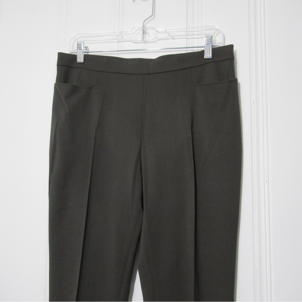 Akris Punto Olive Green Wool Blend Francoise Trousers Size 8 NWT - Picture 3 of 17